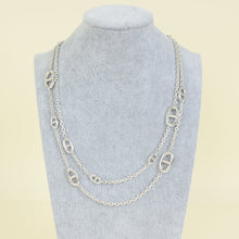 Hermes Sterling Silver Farandole Long Necklace 120