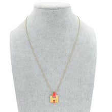Hermes Rouge Corail Eileen Pendant Necklace