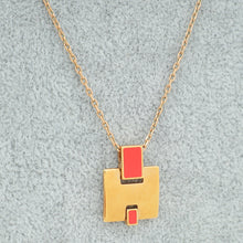 Hermes Rouge Corail Eileen Pendant Necklace