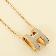 Hermes Marron Glaze Pop H Pendant Necklace
