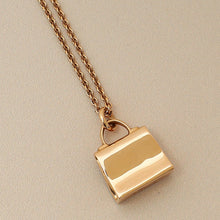 Hermes 18K Rose Gold Kelly Amulette Diamond Pendant Necklace