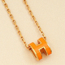 Hermes Orange Mini Pop H 40cm Necklace