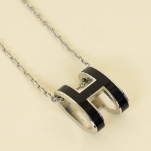 Hermes Black Pop H Pendant Necklace