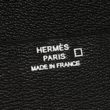 Hermes Noir Shiny Alligator Travel Wallet