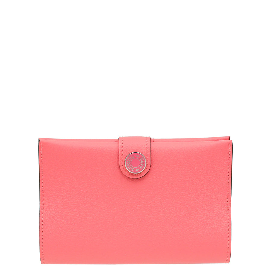 Hermes Rose Azalée Evercolor R.M.S Passport Holder