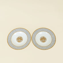 Hermes Porcelain Mosaique Au 24 Gold Soup Plate (Set of 2)