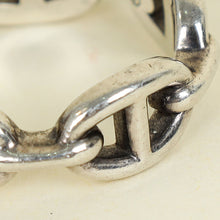 Hermes Sterling Silver Chaine D'ancre Enchainee Small Model Ring 58