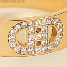 Hermes 18K Rose Gold H D'ancre Small Model Ring 53