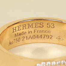 Hermes 18K Rose Gold H D'ancre Small Model Ring 53