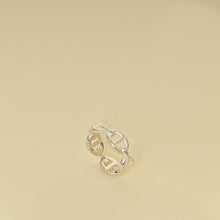 Hermes Silver Chaine d'ancre Enchainee Ring 55
