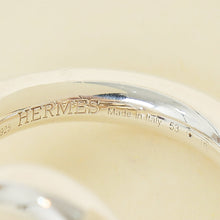 Hermes Sterling Silver Croisette Large Model Ring 53