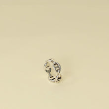 Hermes Silver Chaine d'ancre Enchainee Ring, Small Model 53