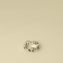 Hermes Silver Chaine d'ancre Enchainee Ring, Small Model 53