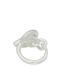 Hermes Sterling Silver Croisette Ring, Large Model 55