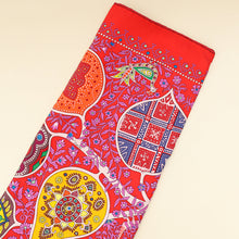 Hermes Rouge Multicolor L'arbre de Vie Shawl Scarf 90