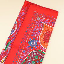 Hermes Rouge Multicolor L'arbre de Vie Shawl Scarf 90