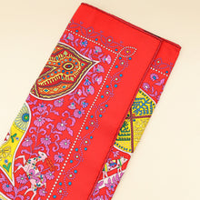 Hermes Rouge Multicolor L'arbre de Vie Shawl Scarf 90