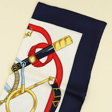 Hermes Bleu Multicolor Eperon d'Or Scarf