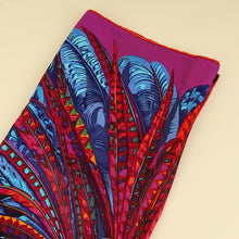Hermes Purple Multicolor Mexique by Caty Latham Scarf 90