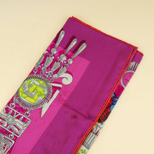 Hermes Purple Multicolor Mexique by Caty Latham Scarf 90