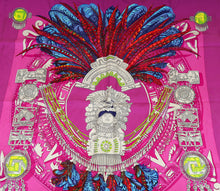 Hermes Purple Multicolor Mexique by Caty Latham Scarf 90
