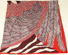 Hermes Red Multicolor "Zebra Pegasus" by Alice Shirly Shawl