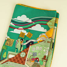Hermes Vert Multicolor "La Maison Des Carres" Silk Scarf