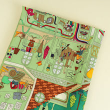 Hermes Vert Multicolor "La Maison Des Carres" Silk Scarf