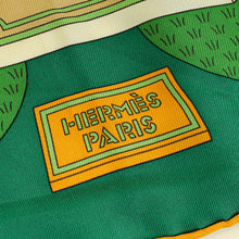 Hermes Vert Multicolor "La Maison Des Carres" Silk Scarf