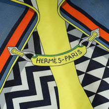 Hermes Bleu Multicolor "Bouquets Sellier" Silk Scarf