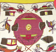 Hermes Multicolor "Les Voitures A Transformation" Silk Scarf