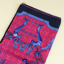 Hermes Fuchsia Multicolor "Mors Gourmettes" Silk Scarf