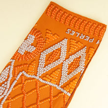 Hermes Orange Multicolor Kelly En Perles Silk Scarf