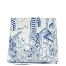 Hermes Bleu Blanc Cosmographia Universalis Cashmere Silk Shawl