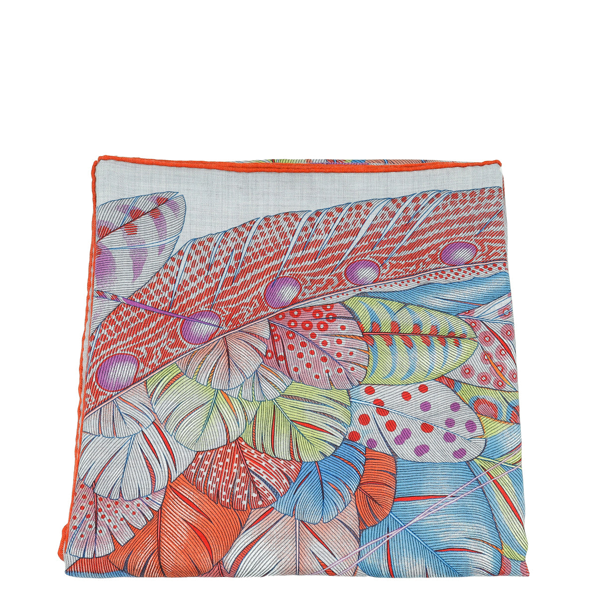 Hermes Mauve Rose Chine Plumes En Fete Cashmere Silk Shawl