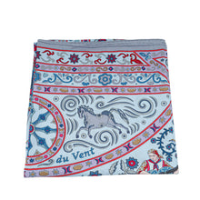 Hermes Bleu Ciel Parme Peuple du Vent Cashmere Silk Shawl