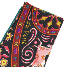 Hermes Tricolor Peuple du Vent Cashmere Silk Shawl