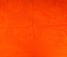 Hermes Orange Vif Libris Cashmere Silk Shawl Stole