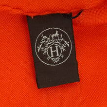 Hermes Orange Vif Libris Cashmere Silk Shawl Stole