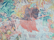 Hermes Gris Chine Rose Faubourg Tropical Cashmere Silk Shawl