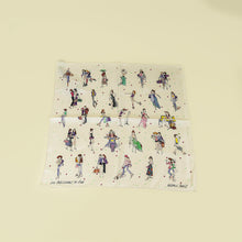 Hermes Blanc Multicolor Les Parisiennes de Kiraz Square Scarf