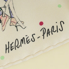 Hermes Blanc Multicolor Les Parisiennes de Kiraz Square Scarf