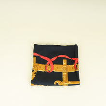 Hermes Noir Multicolor Ferronnerie Silk Square Scarf 90