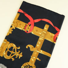 Hermes Noir Multicolor Ferronnerie Silk Square Scarf 90