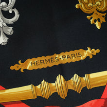Hermes Noir Multicolor Ferronnerie Silk Square Scarf 90