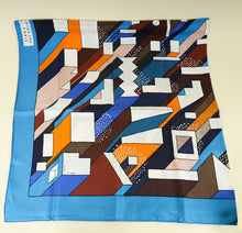 Hermes Bleu Multicolor "On a Summer Day" Printed Shawl 140