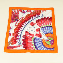 Hermes Orange Multicolor Brazil Detail Silk Scarf