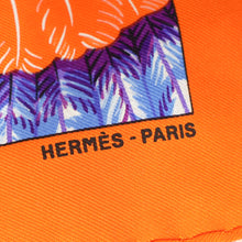 Hermes Orange Multicolor Brazil Detail Silk Scarf