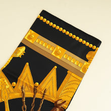 Hermes Noir Multicolor Cuillers D'afrique Silk Scarf 90