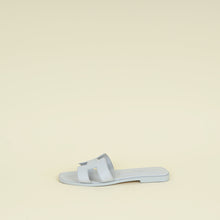Hermes Bleu Glacier Oran Sandals 38.5